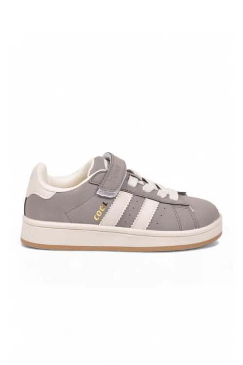 Füme Cırt Bantlı Unisex Çocuk Yürüyüş ve Spor Ayakkabı Sneaker Coop F