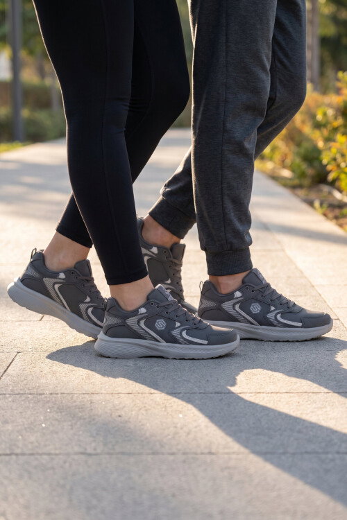 Bağcıklı Hafif Rahat Unisex Füme Yürüyüş ve Spor Ayakkabı Sneaker 2032 G