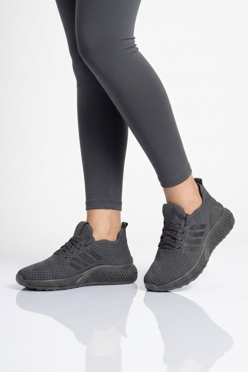 Unisex Füme Triko Sneaker Hafif Nefes Alan Esnek Yürüyüş Ayakkabısı Vene G