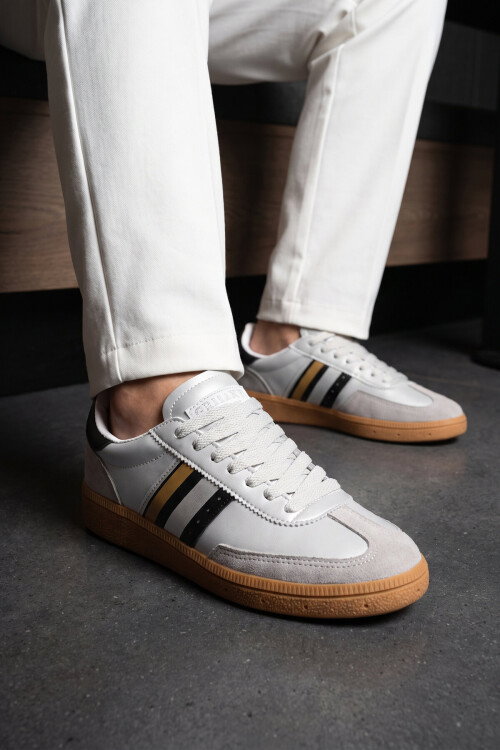 Gümüş-Siyah Bağcıklı Hafif Esnek Rahat Tabanlı Unisex Yürüyüş ve Spor Ayakkabı Sneaker 015 G