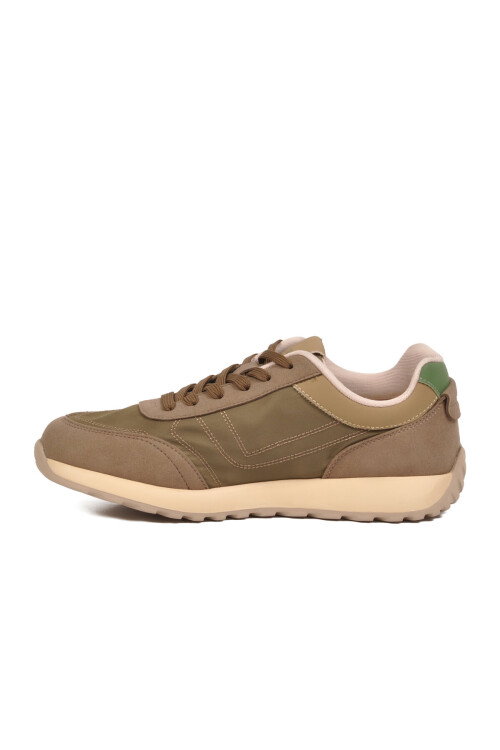 Haki Erkek Bağcıklı Sneaker Hafif Rahat Hafızalı Taban Casual Ayakkabı E144 M