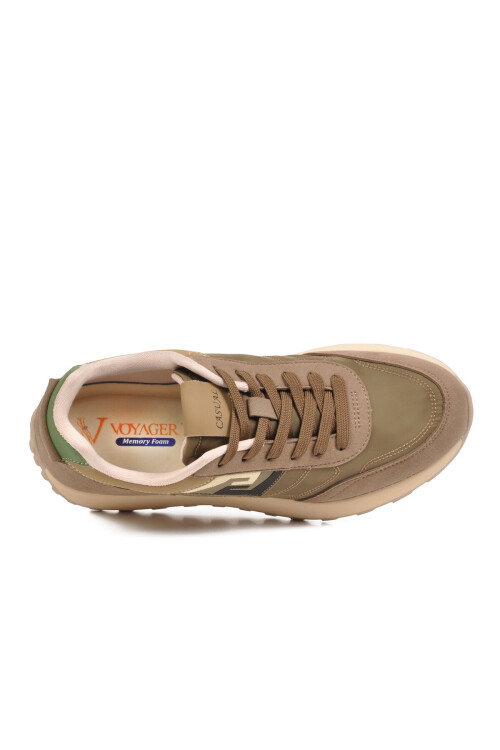 Haki Erkek Bağcıklı Sneaker Hafif Rahat Hafızalı Taban Casual Ayakkabı E144 M