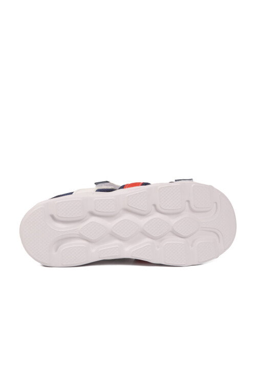 Laci-Beyaz-Kırmızı Cırtlı Ortopedik Erkek Çocuk Sandalet 26A44 F