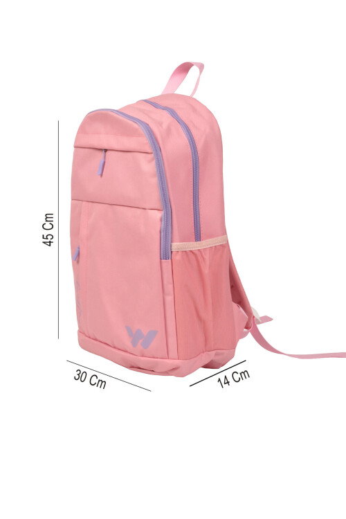 Pembe-Lila Çok Bölmeli Okul Seyahat Laptop Sırt Çantası Combat