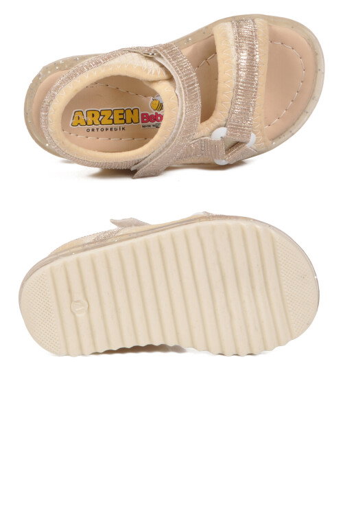 Sedef Cırtlı Ortopedik Bebek Sandalet 25T104 B