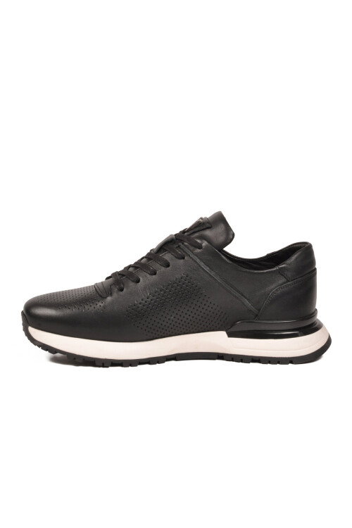 Siyah Bağcıklı Hakiki Deri Erkek Sneaker M217 M