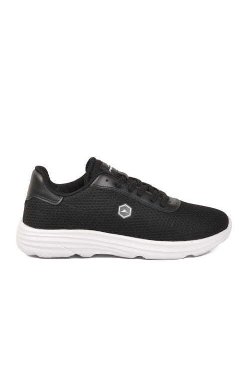 Siyah-Beyaz Fileli Hafif Esnek Unisex Spor Ayakkabı 26102 M