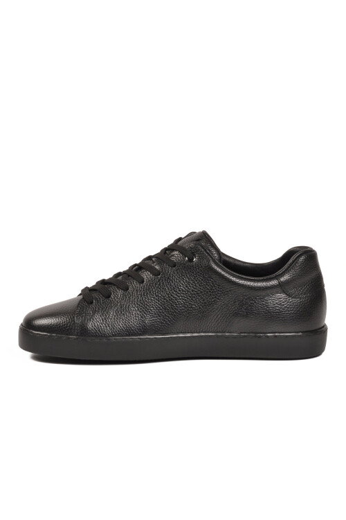 Siyah Floter Büyük Numara Hakiki Deri Erkek Casual Ayakkabı Sneaker 751M21 M