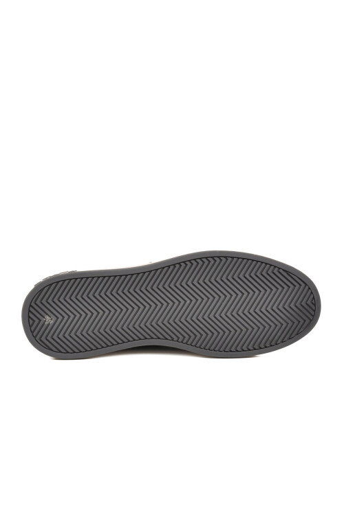 Siyah Hakiki Deri Kroko Desenli Rahat Şık Erkek Casual Ayakkabı Sneaker 6424-1 M