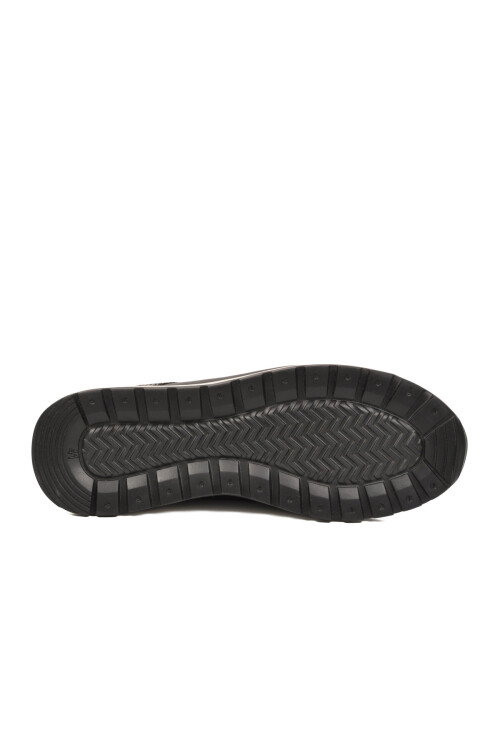 Siyah Hakiki Deri Erkek Casual Sneaker Memory Taban Premium Casual Ayakkabı M033 M