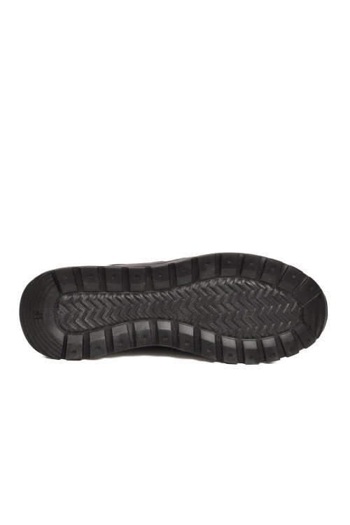 Erkek Siyah Hakiki Deri Casual Ayakkabı Bağcıklı Rahat Konfor Tabanlı Sneaker M294 M