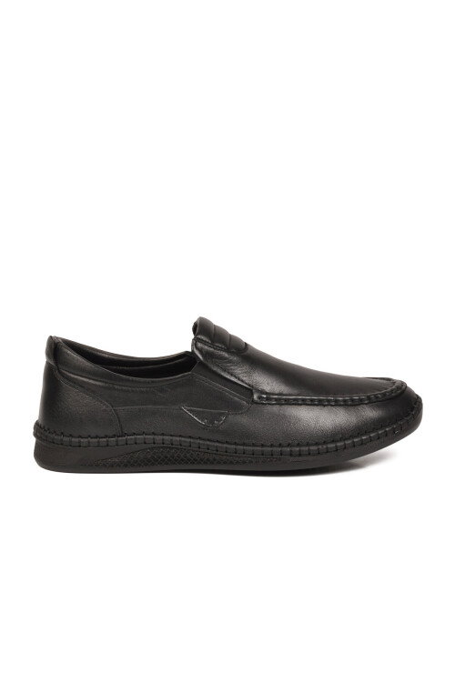 Erkek Siyah Hakiki Deri Hafızalı Rahat Taban Şık Smart Casual Ayakkabı Loafer M741 M