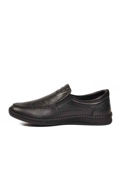 Erkek Siyah Hakiki Deri Hafızalı Rahat Taban Şık Smart Casual Ayakkabı Loafer M741 M
