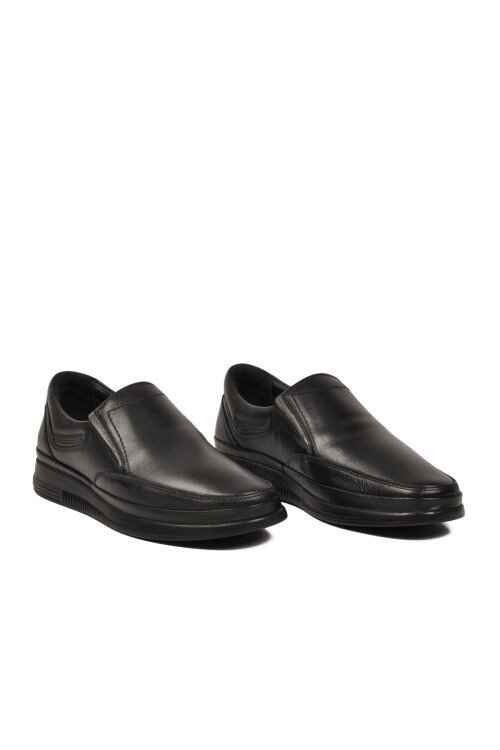 Siyah Hakiki Deri Rahat Tabanlı Erkek Casual Ayakkabı Loafer Sensitive 2667 M
