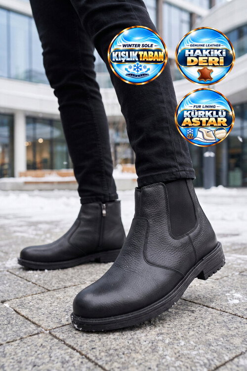 Black Mens Boots 456 M