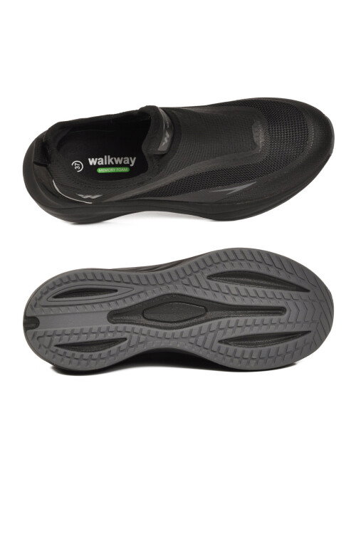 Siyah-Koyu Gri Hafızalı Taban Hafif Esnek Unisex Spor Ayakkabı Eclipse G