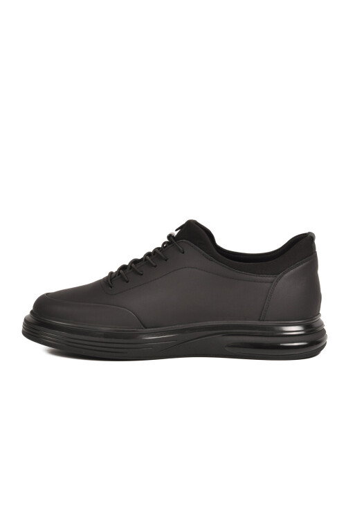 Siyah Mat Nubuk Memory Foam Erkek Casual Ayakkabı Sneaker 6630-1 M