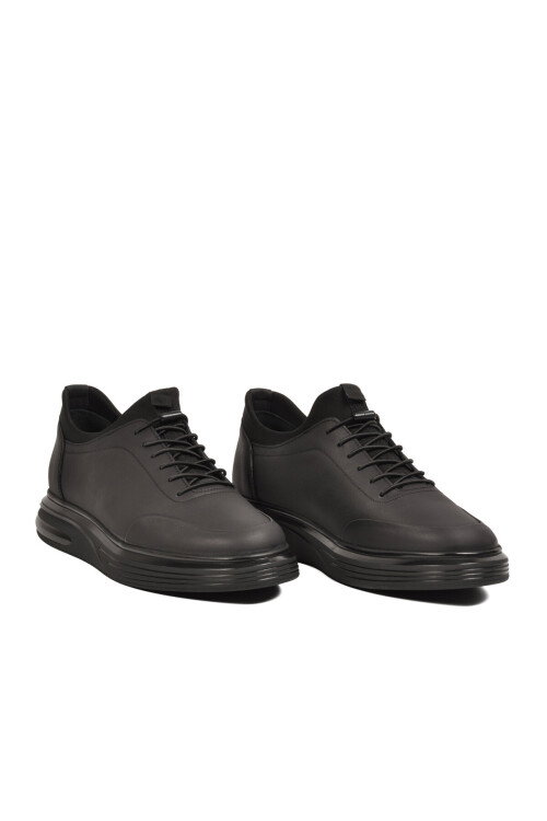 Siyah Mat Nubuk Memory Foam Erkek Casual Ayakkabı Sneaker 6630-1 M
