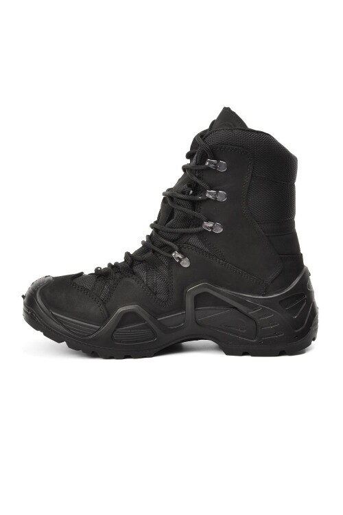 Su Geçirmez Kayma Tabanlı Siyah Nubuk Hakiki Deri Erkek Outdoor Trekking Bot P1490