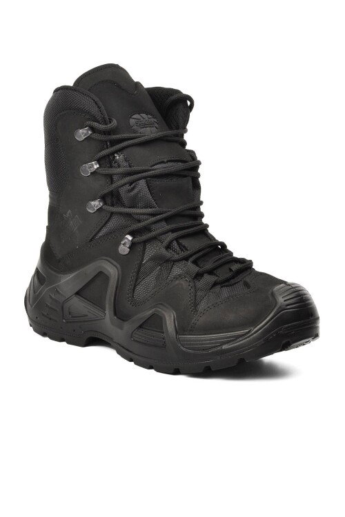 Su Geçirmez Kayma Tabanlı Siyah Nubuk Hakiki Deri Erkek Outdoor Trekking Bot P1490