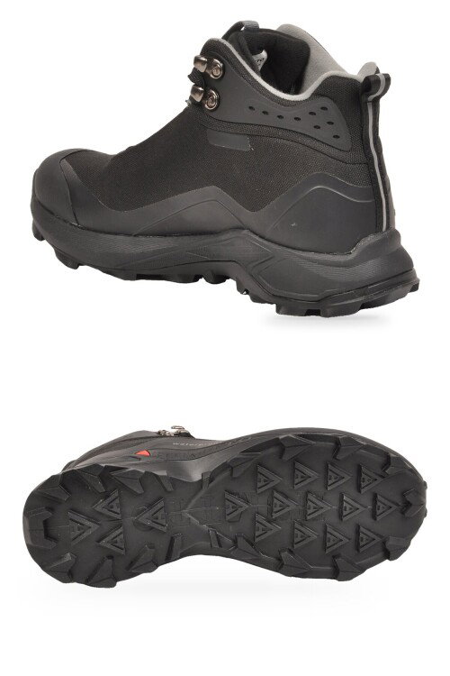 Siyah Bağcıklı Kaymaz Tabanlı Su Geçirmez Erkek Outdoor Trekking Bot 210500B-1