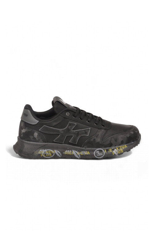 Siyah Bağcıklı Rahat Memory Foam Taban Erkek Yürüyüş ve Spor Ayakkabı Sneaker 2444 Cilt