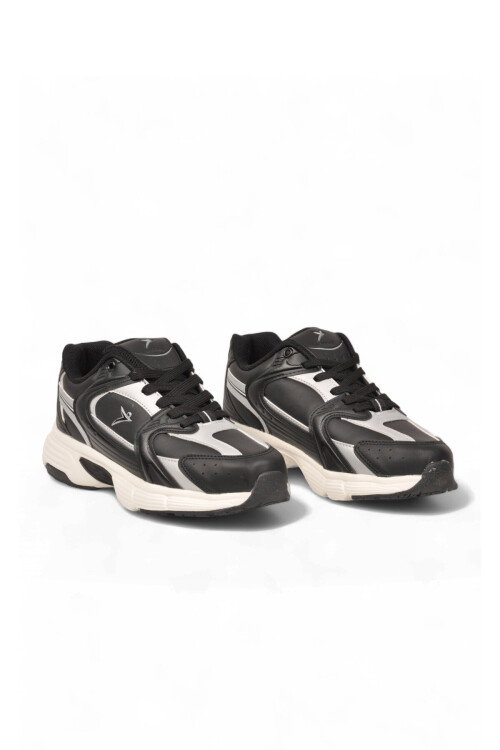 Bağcıklı Hafif Rahat Siyah Unisex Yürüyüş ve Spor Ayakkabı Sneaker Terra G