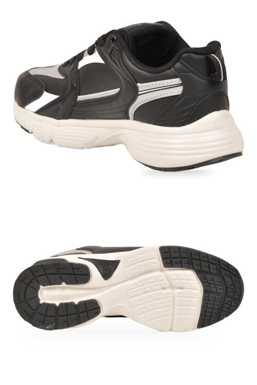 Bağcıklı Hafif Rahat Siyah Unisex Yürüyüş ve Spor Ayakkabı Sneaker Terra G