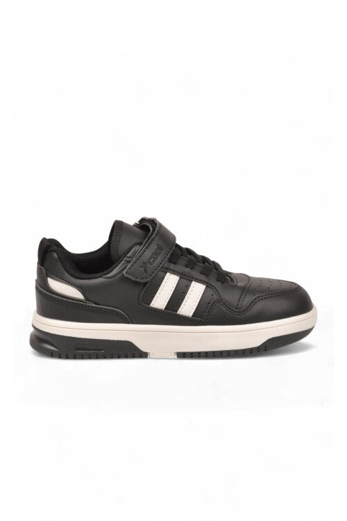 Siyah Cırt Bantlı Unisex Çocuk Yürüyüş ve Spor Ayakkabı Sneaker Foor F