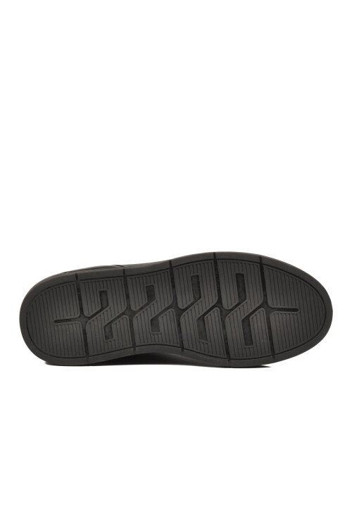 Erkek Siyah Bağcıklı Kalın Taban Erkek Casual Ayakkabı Sneaker 8078 Dashor M
