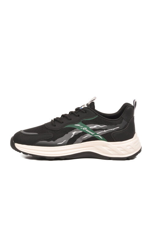 Siyah Fileli Memory Foam Erkek Günlük Spor Ayakkabı Hafif Esnek Sneaker E275 M