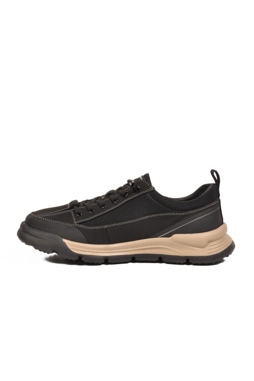 Siyah Nefes Alan Memory Foam Erkek Günlük Spor Ayakkabı Hafif Fileli Sneaker E332 M