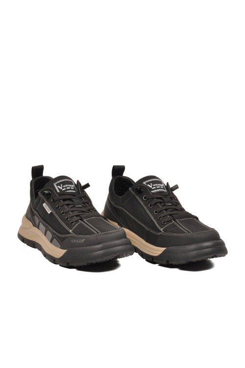 Siyah Nefes Alan Memory Foam Erkek Günlük Spor Ayakkabı Hafif Fileli Sneaker E332 M