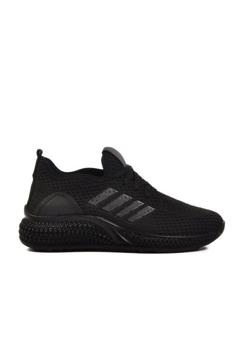 Unisex Siyah Triko Sneaker Hafif Nefes Alan Esnek Yürüyüş Ayakkabısı Vene G