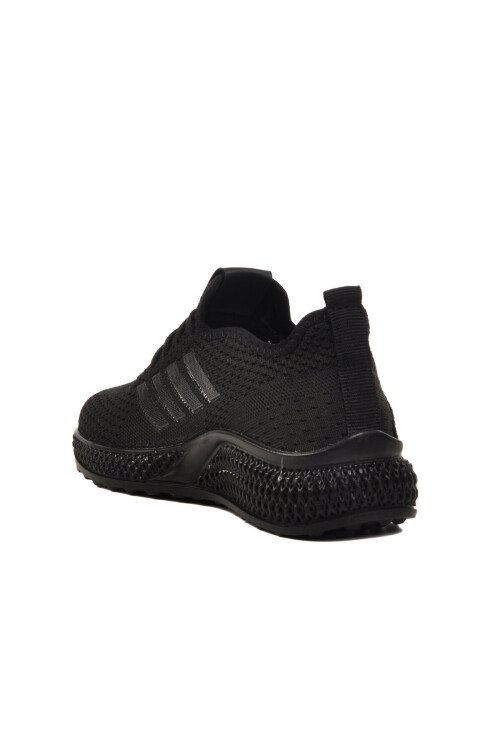 Unisex Siyah Triko Sneaker Hafif Nefes Alan Esnek Yürüyüş Ayakkabısı Vene G