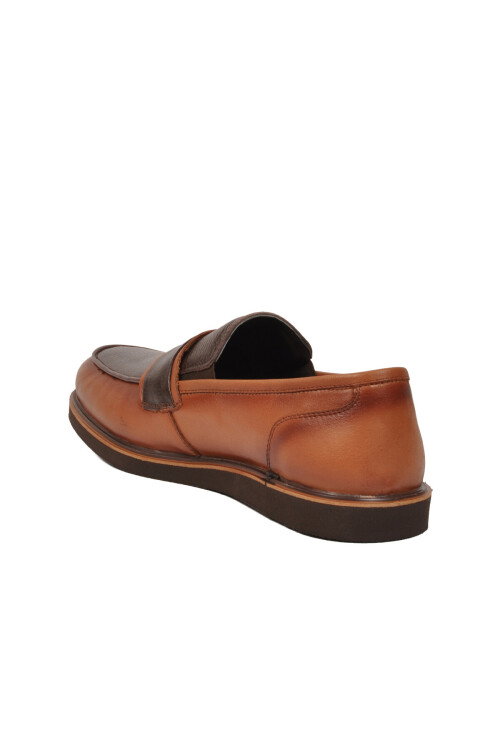 Erkek Taba Rahat Tabanlı Şık Hakiki Deri Casual Ayakkabı Loafer 5769 M
