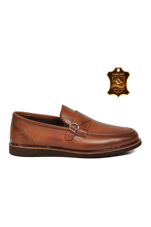 Taba Hakiki Deri Erkek Klasik Casual Ayakkabı Loafer 5770 M
