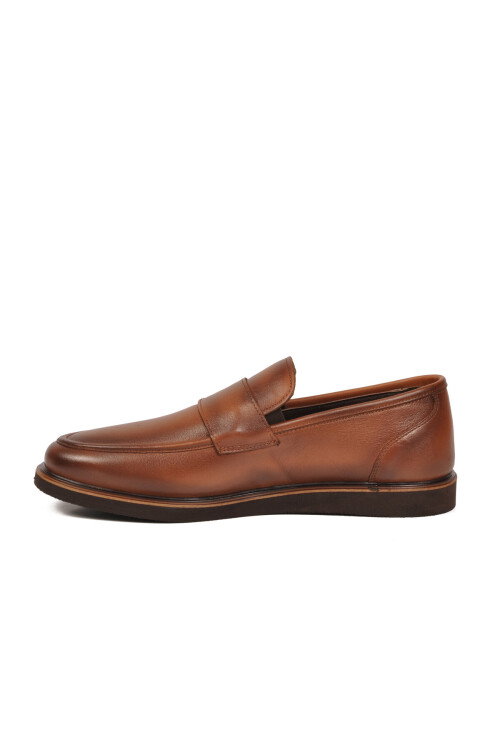 Taba Hakiki Deri Erkek Klasik Casual Ayakkabı Loafer 5770 M
