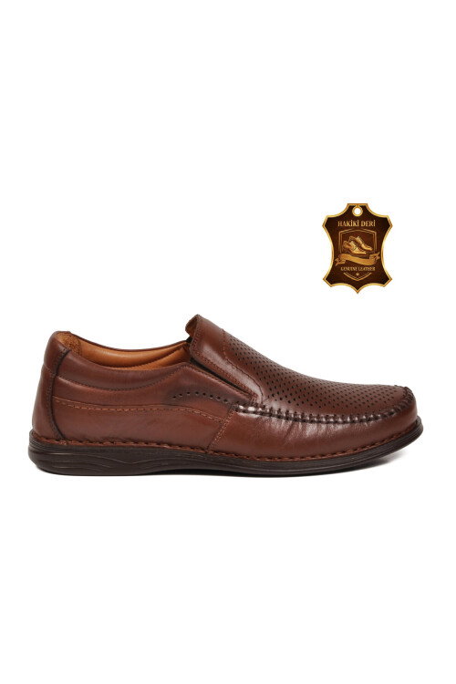 Taba Hakiki Deri Nefes Alabilen Rahat Konfor Tabanlı Erkek Casual Ayakkabı Loafer Sensitive 3237-1 M