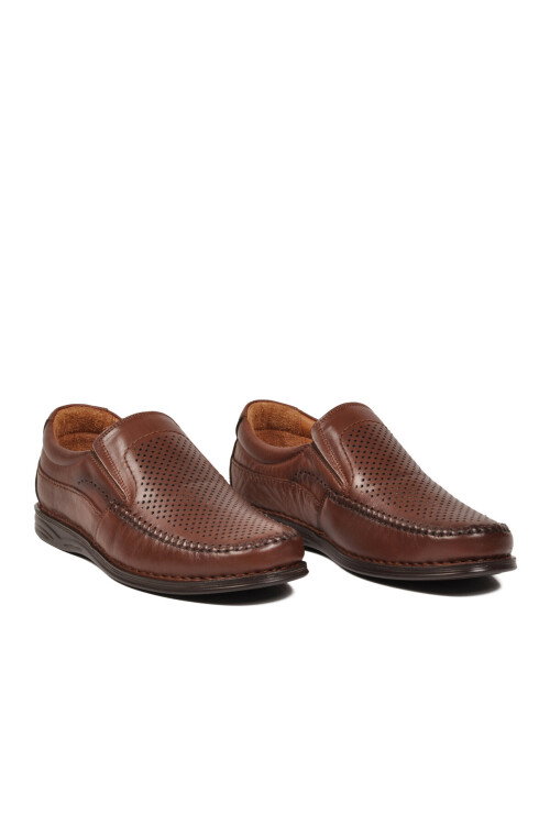 Taba Hakiki Deri Nefes Alabilen Rahat Konfor Tabanlı Erkek Casual Ayakkabı Loafer Sensitive 3237-1 M