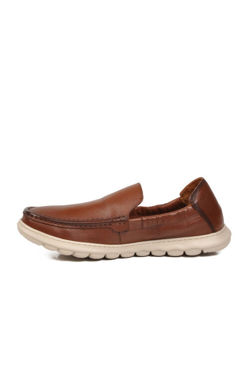 Taba Erkek Hakiki Deri Smart Casual Loafer Ayakkabı Hafızalı Rahat Taban Sensitive M599 M