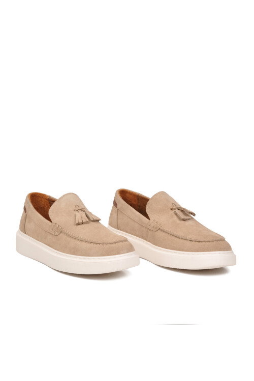 Erkek Ten Süet Rahat Tabanlı Şık Hakiki Deri Smart Casual Ayakkabı Loafer 6795 M