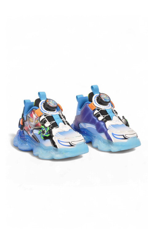 Akıllı Bağcıklı Hafif Rahat Tabanlı Mavi Unisex Çocuk Spor Ayakkabı Sneaker Kalen P