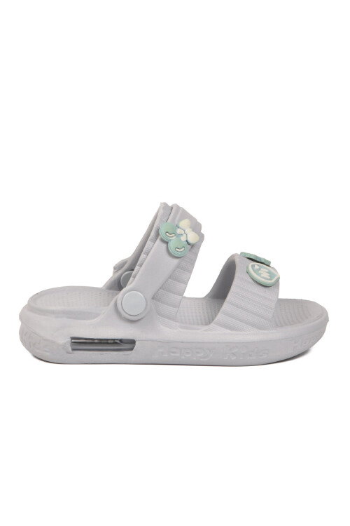 Hafif Rahat Yumuşa Tabanlı Aksesuarlı Işıklı Buz Unisex Çocuk Terlik 4592 B-P