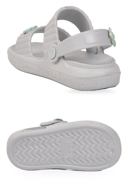 Hafif Rahat Yumuşa Tabanlı Aksesuarlı Işıklı Buz Unisex Çocuk Terlik 4592 B-P