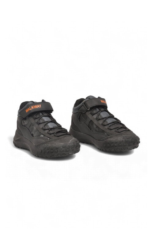 Füme-Turuncu Cırt Bantlı Kauçuk Tabanlı Erkek Çocuk Sneaker Bot Nexo 2280