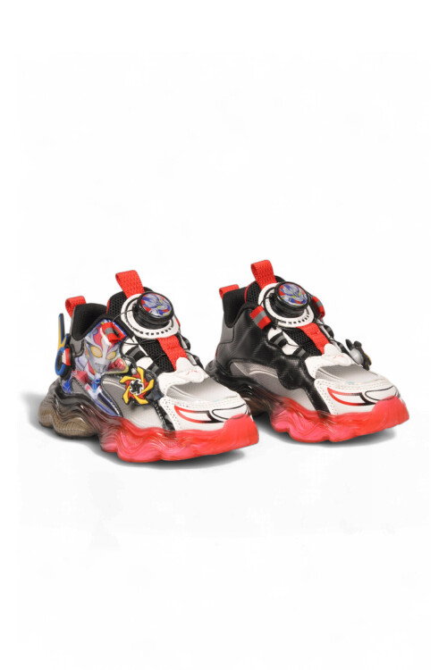 Akıllı Bağcıklı Hafif Rahat Tabanlı Kırmızı Unisex Çocuk Spor Ayakkabı Sneaker Kalen P