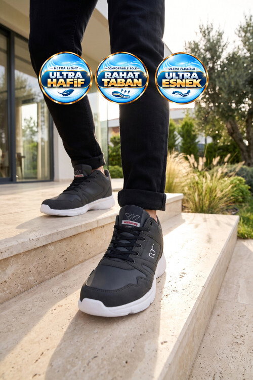 Walkway Bağcıklı Hafif Esnek Erkek Yürüyüş ve Spor Ayakkabı Sneaker Core 020