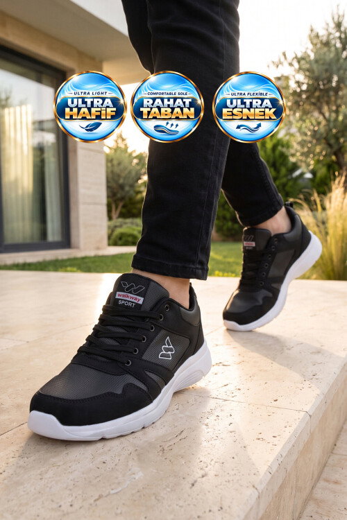 Walkway Bağcıklı Hafif Esnek Erkek Yürüyüş ve Spor Ayakkabı Sneaker Core 020