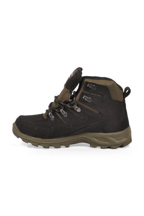 Siyah-Haki Nubuk Su Geçirmez Kaymaz Taban Unisex Outdoor Bot G5558
